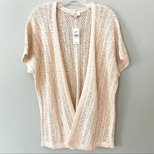 NWT Loft Open Short Sleeve Cardigan